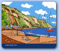 Axmouth Harbour from Seaton Beach Mouse Mat
